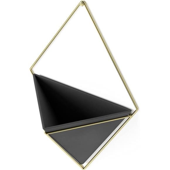 Hanging Planter Vase &Geometric Wall Decor Ceramic Container-Great For Succulent - Picture 3 of 6